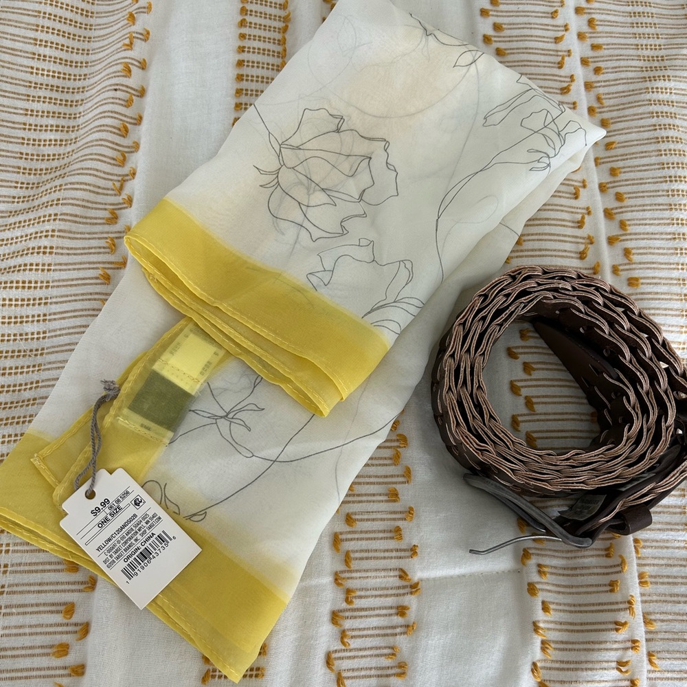 NEW A New Day Scarf and Bonus Belt